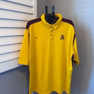 Nike ASU Sun Devils Polo 3XL Gold Maroon NCAA